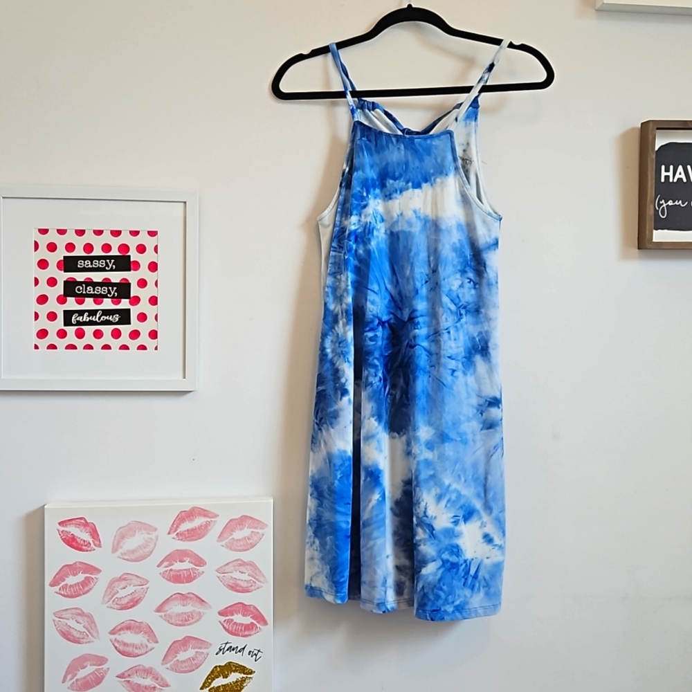 Tie dye mini dress